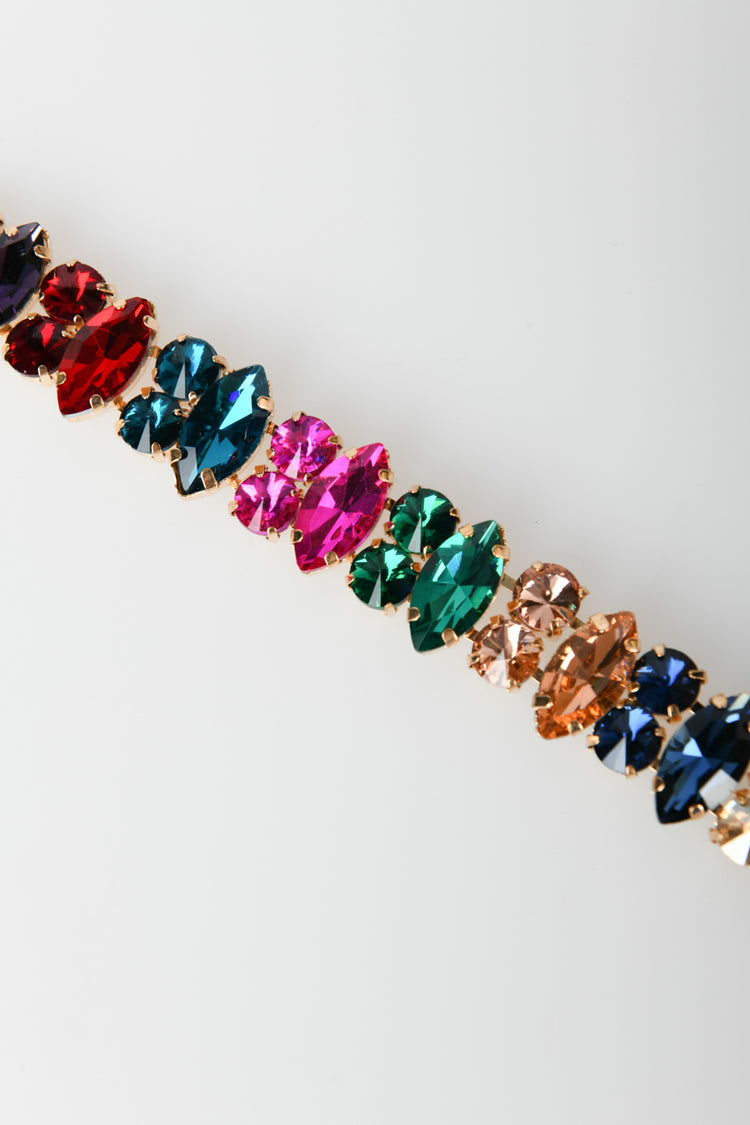Multicolor crystals bracelet