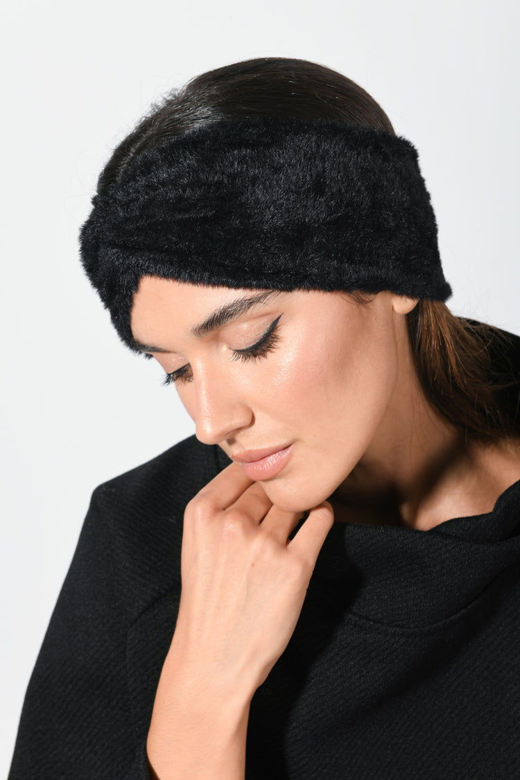 Fluffy fabric headband