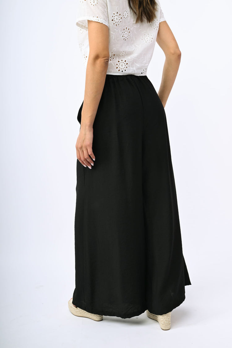 Viscose-blend palazzo trousers