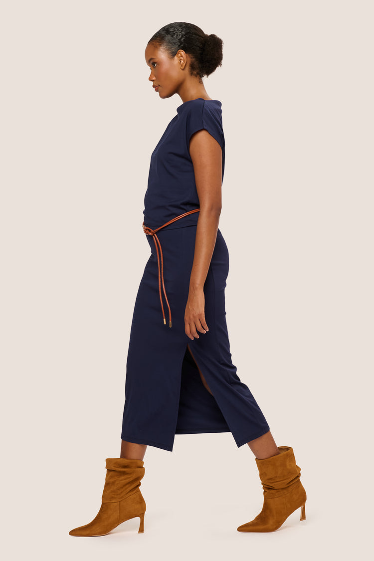 Split midi skirt