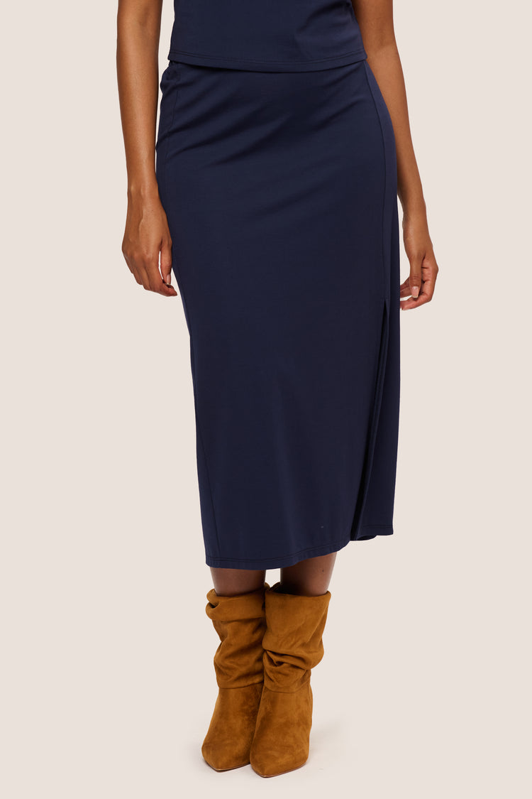 Split midi skirt
