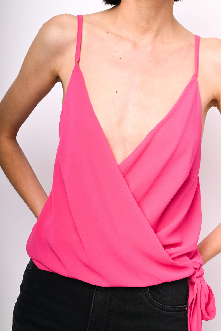Bow-detail wrap top