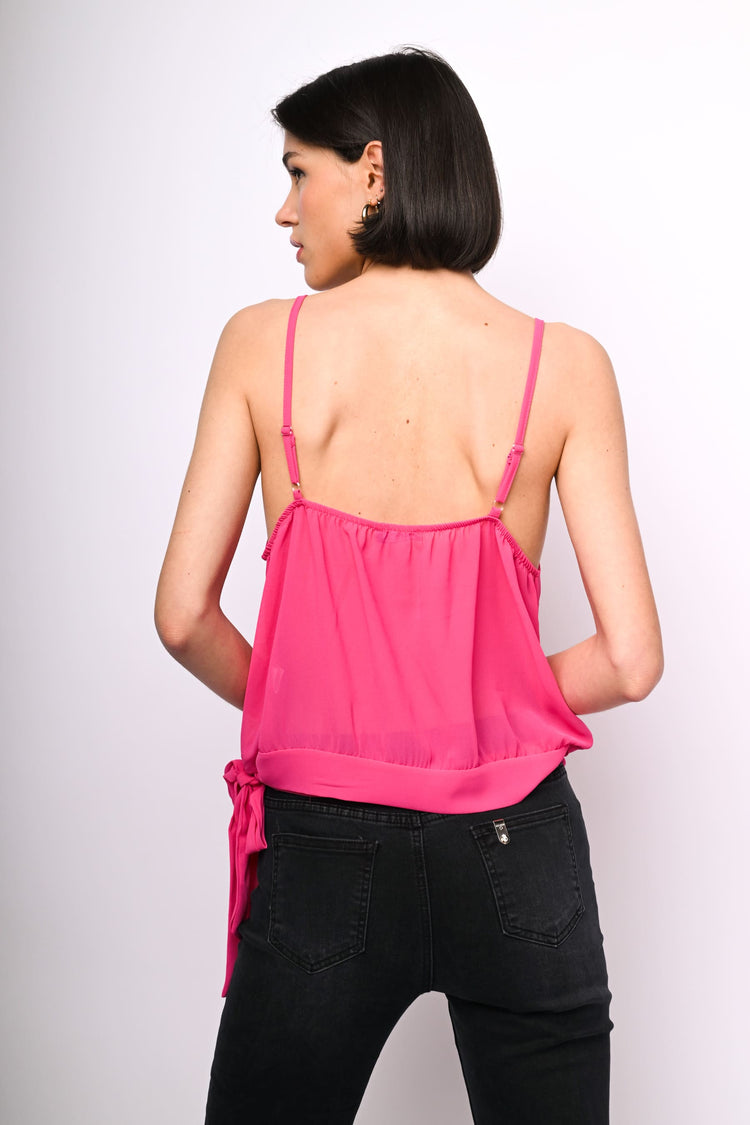 Bow-detail wrap top