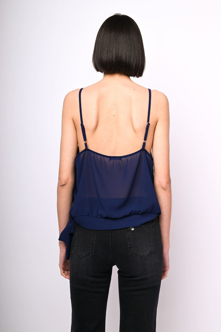 Bow-detail wrap top