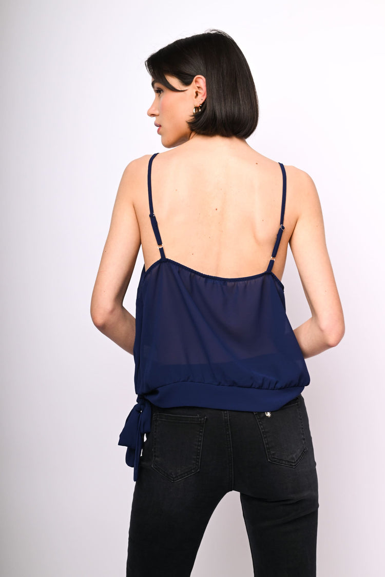 Bow-detail wrap top