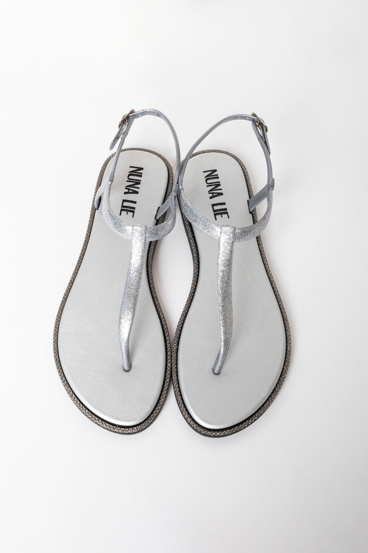 Glittered thong sandals