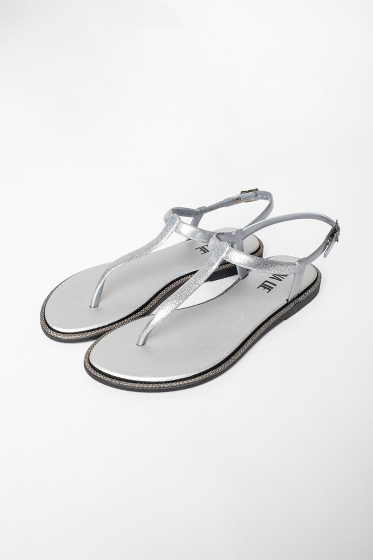 Glittered thong sandals