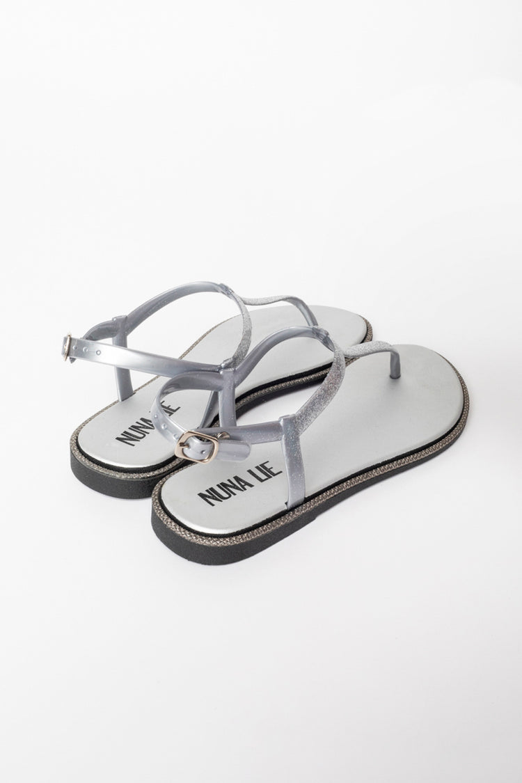Glittered thong sandals