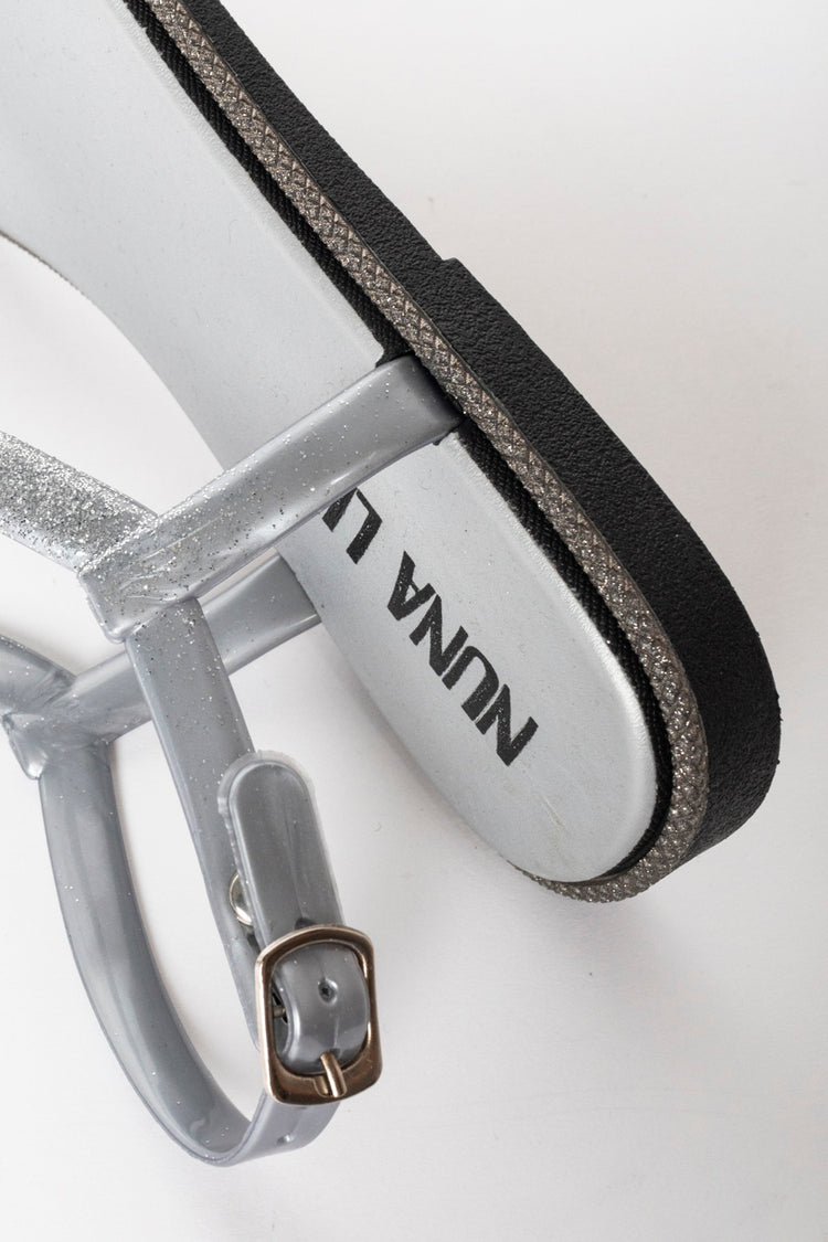 Glittered thong sandals