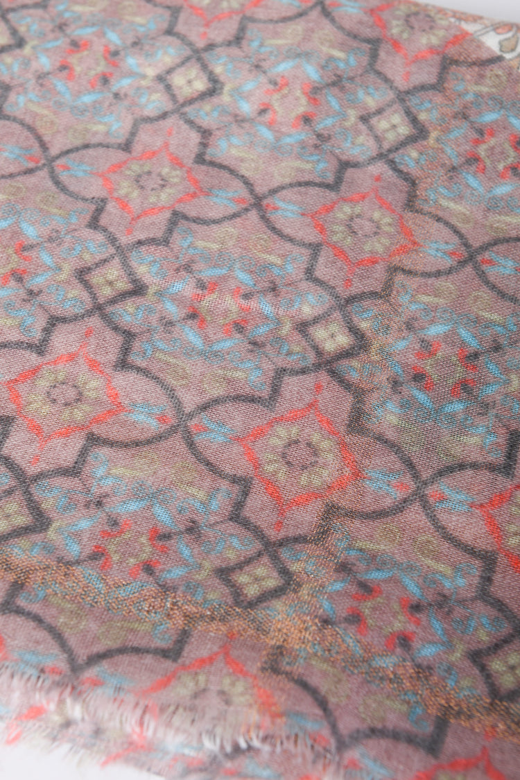Ethnic patchwork print scarf