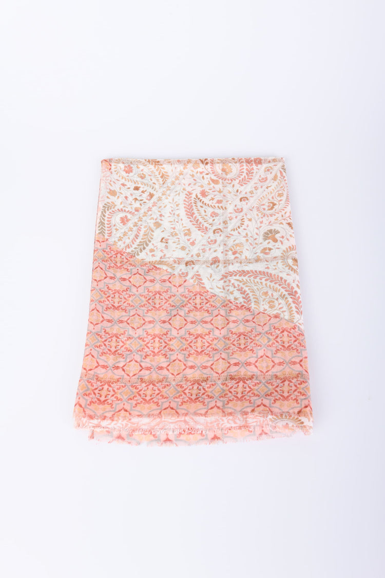 Ethnic patchwork print scarf