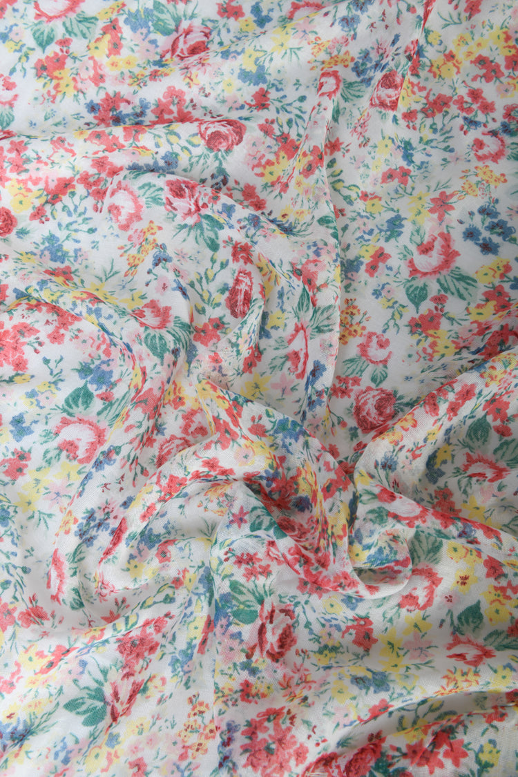 Carnations print scarf