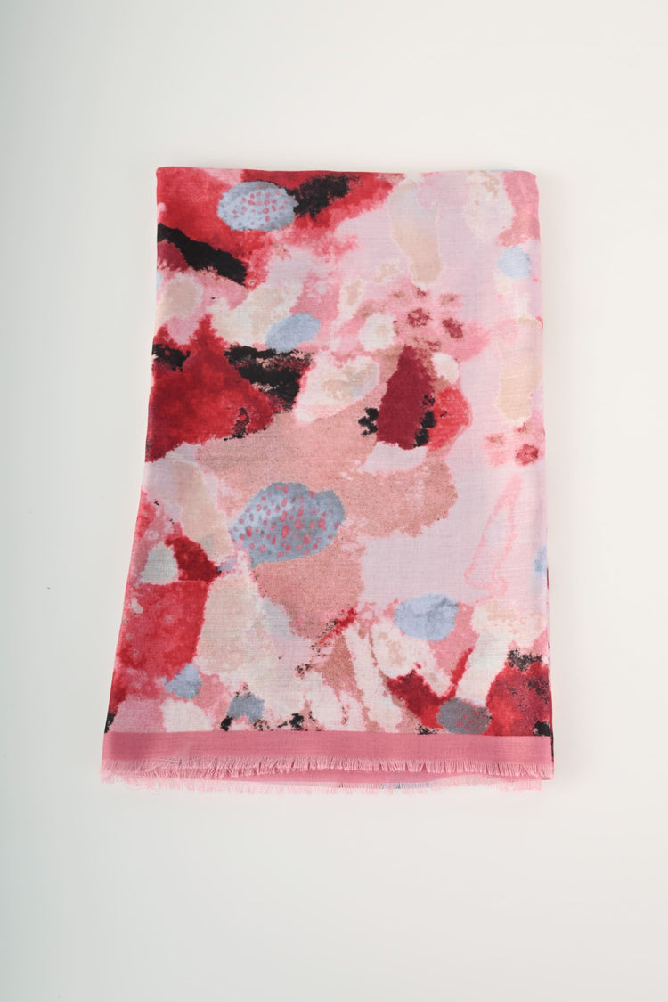 Watercolor effect print scarf