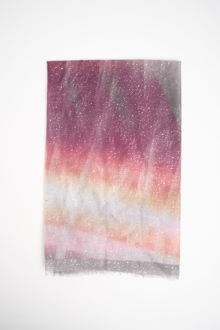 Multicolor gradient print scarf
