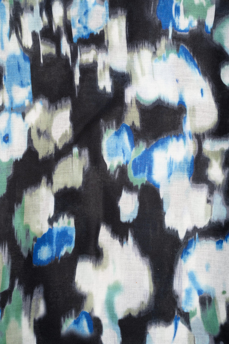 Multicolor gradient floral print scarf