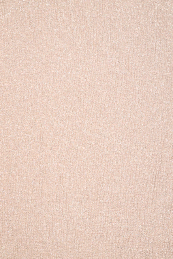 Pink crinkle scarf with fringe