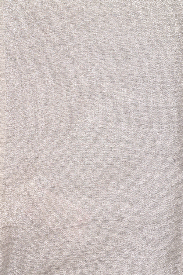 Silver lurex stole with fringe