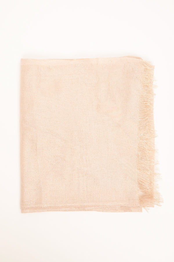 Gold lurex stole with fringe