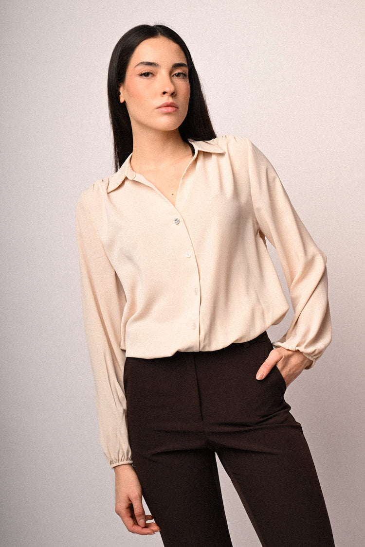 Jewel-button shirt