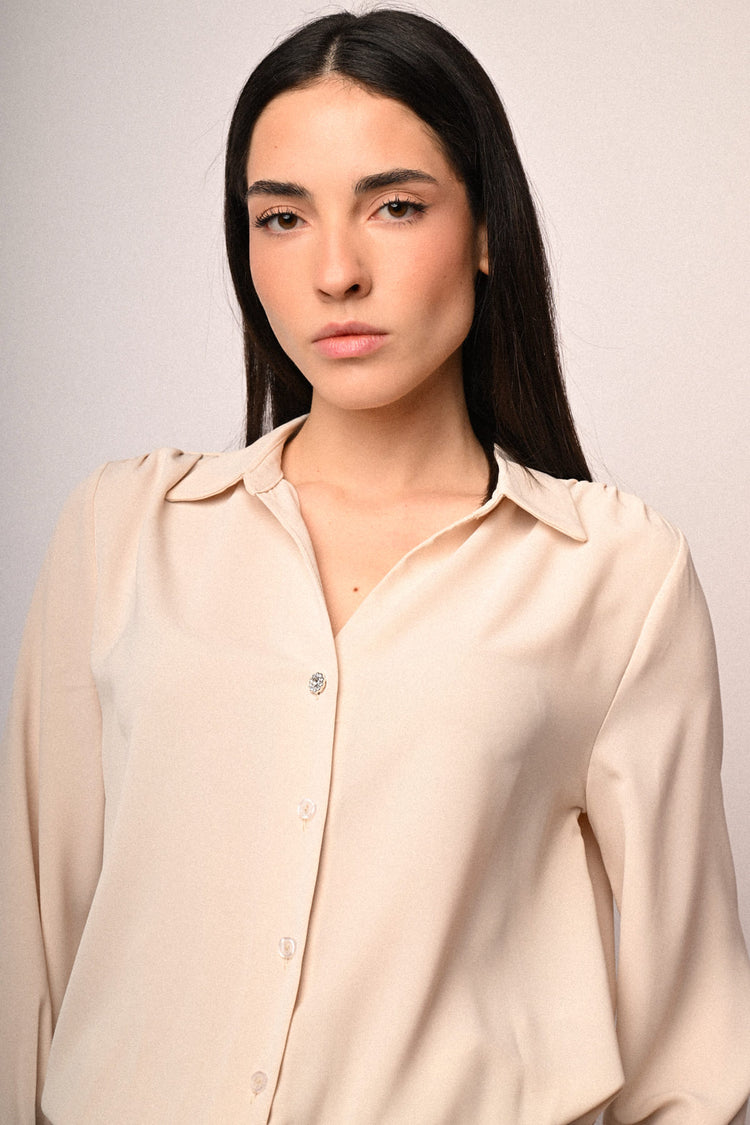 Jewel-button shirt