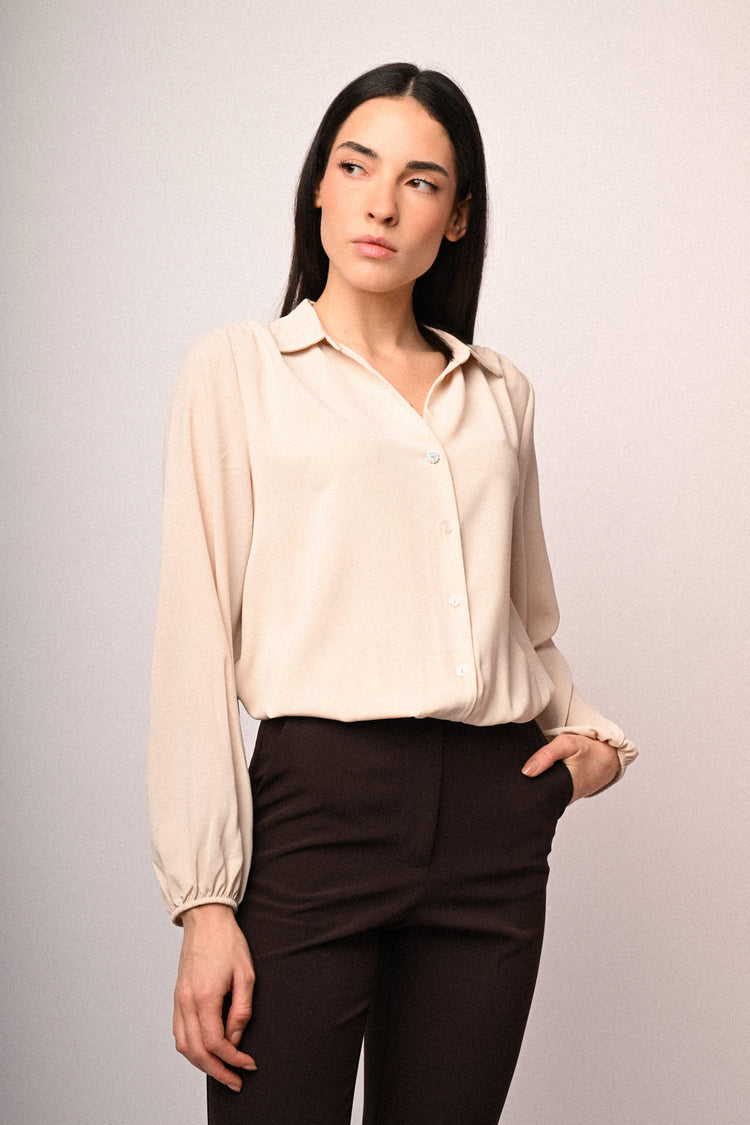 Jewel-button shirt