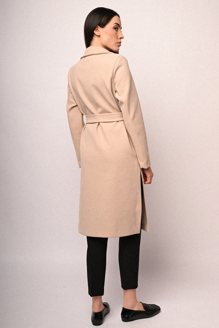 Belted wrap coat