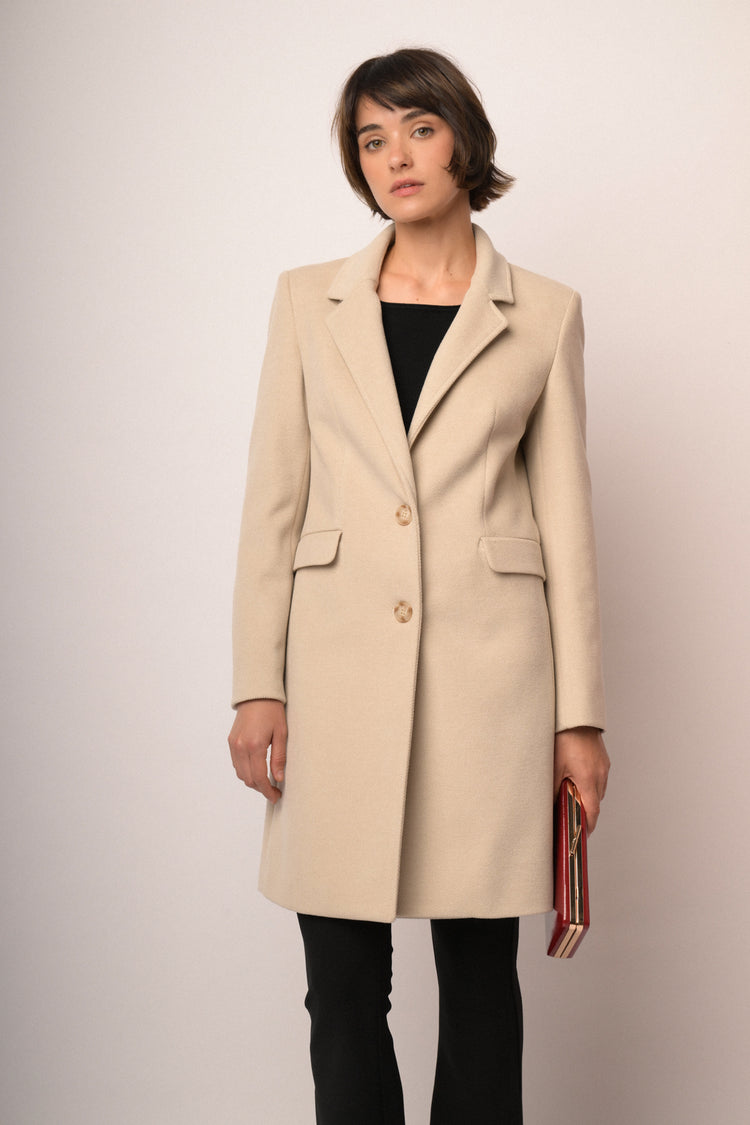 Cappotto lungo un bottone