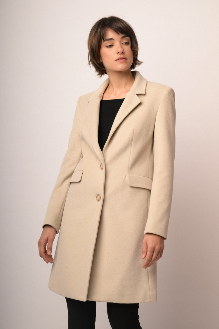 Cappotto lungo un bottone