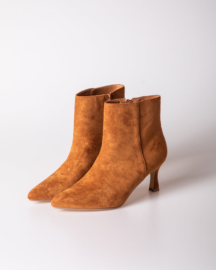 Faux suede ankle boots
