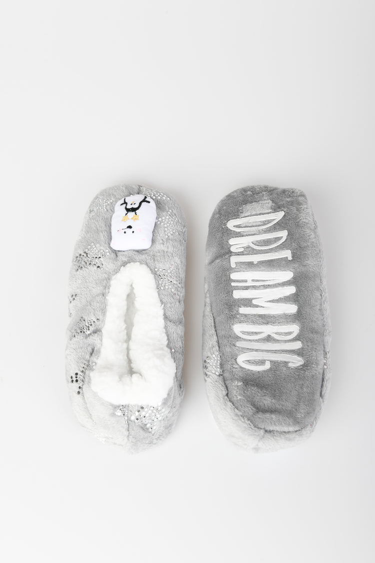 Bear + penguin patch slippers