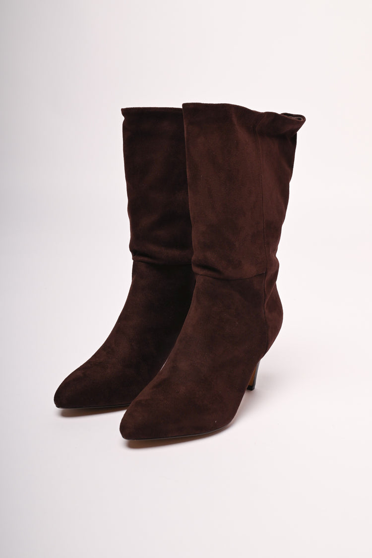 Faux suede boots