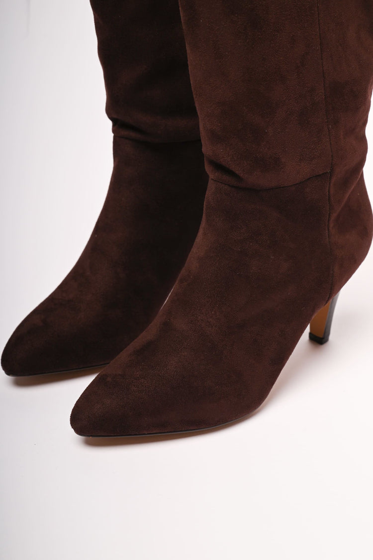 Faux suede boots