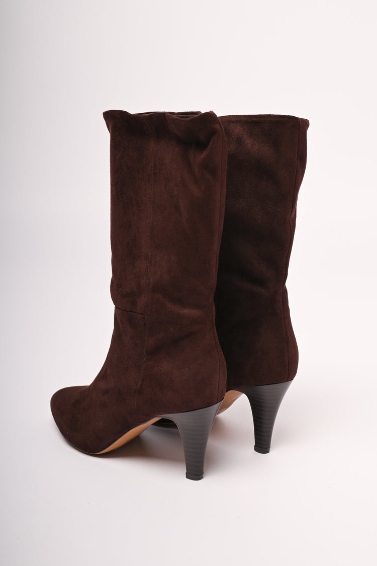Faux suede boots