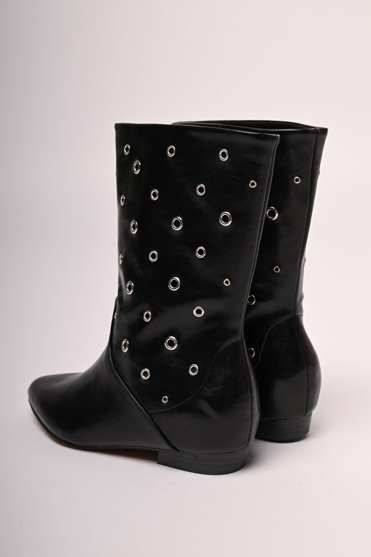 Stud-embellished ankle boots
