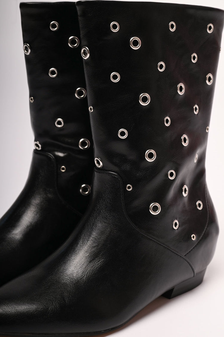 Stud-embellished ankle boots