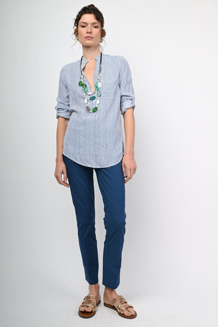 Striped viscose shirt