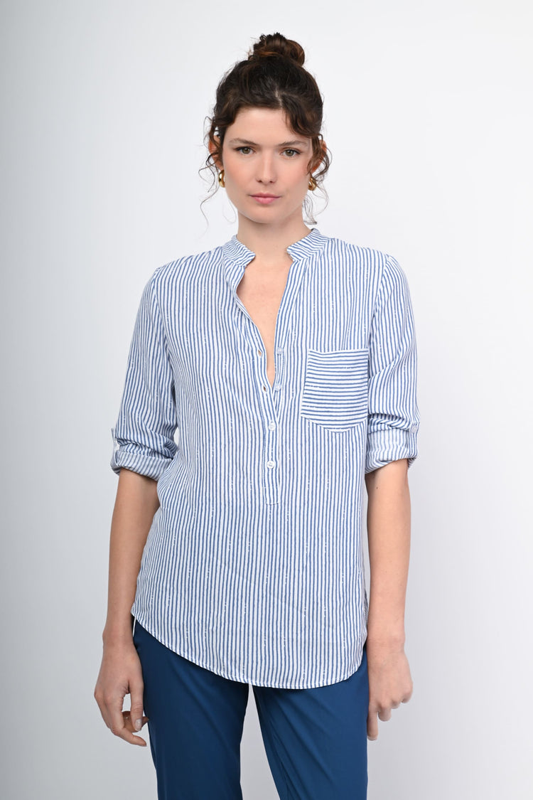 Striped viscose shirt