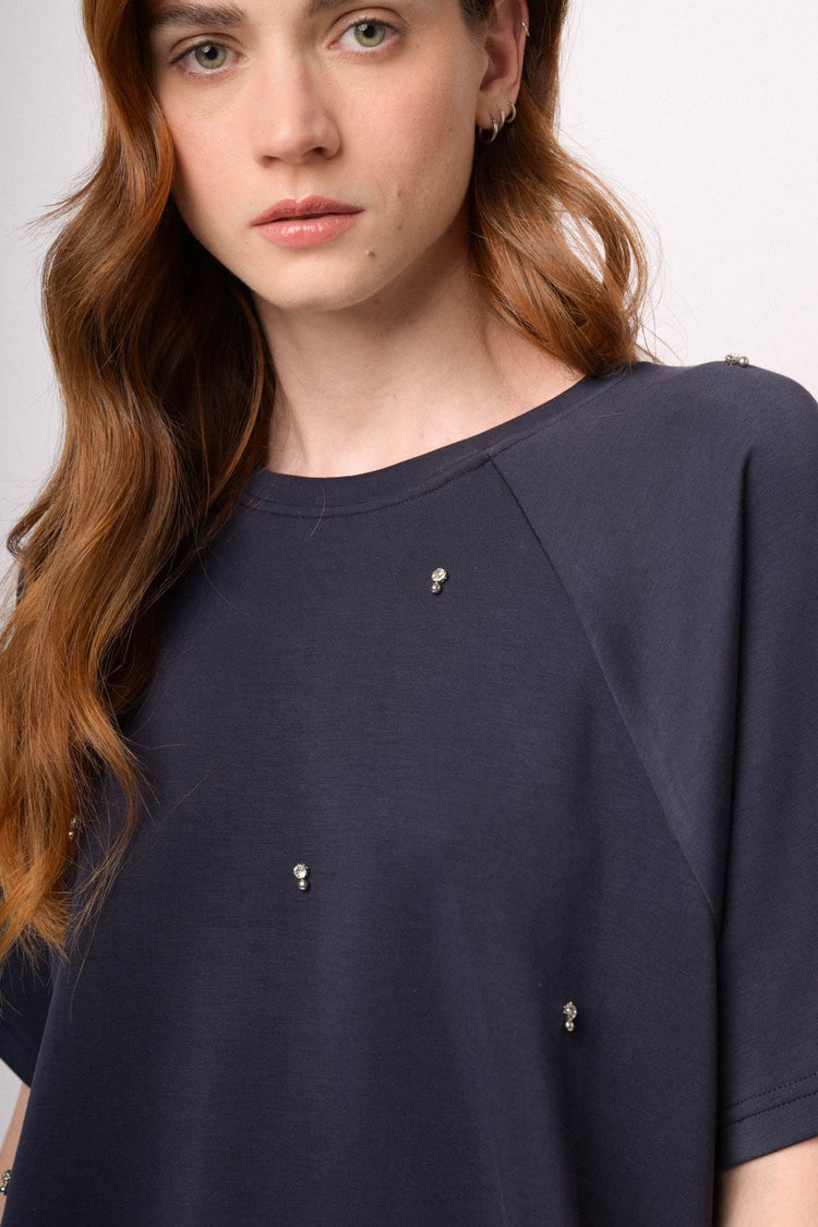 Maglia felpa con strass