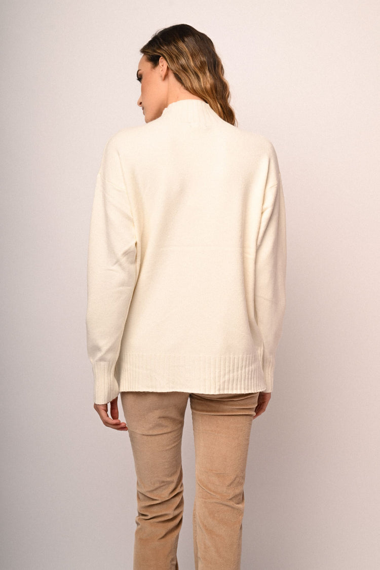 Maglia over collo coreano