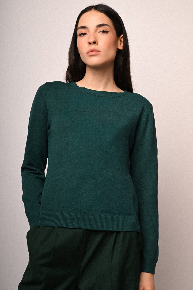 Crew neck basic sweater