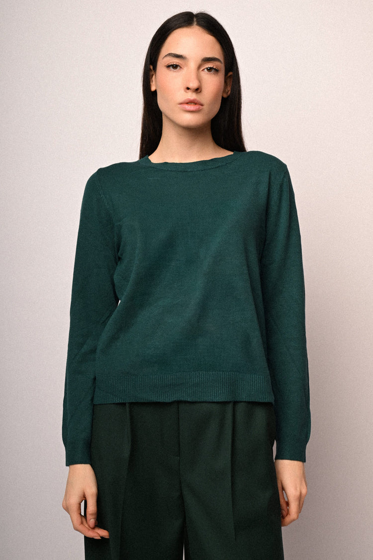 Crew neck basic sweater
