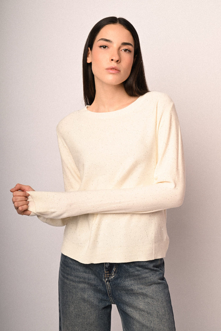 All-over mini sequins sweater
