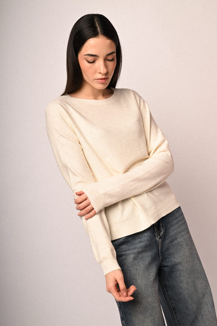 All-over mini sequins sweater