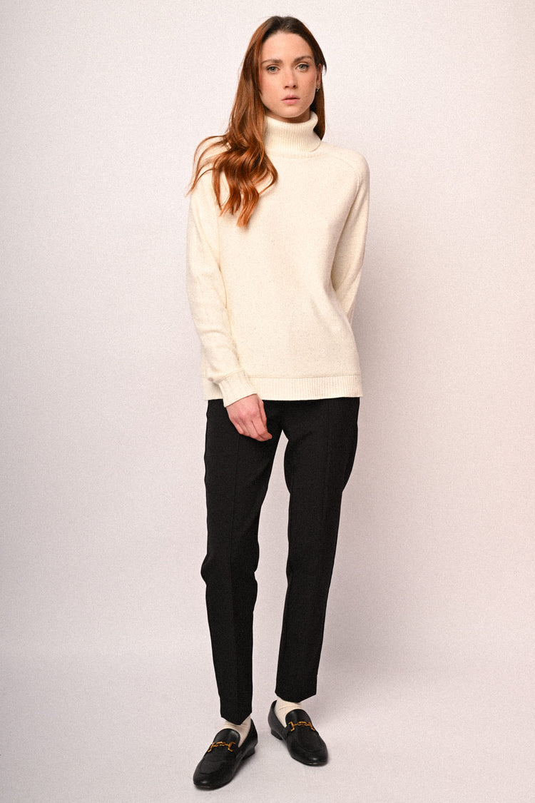 All-over mini sequin turtleneck