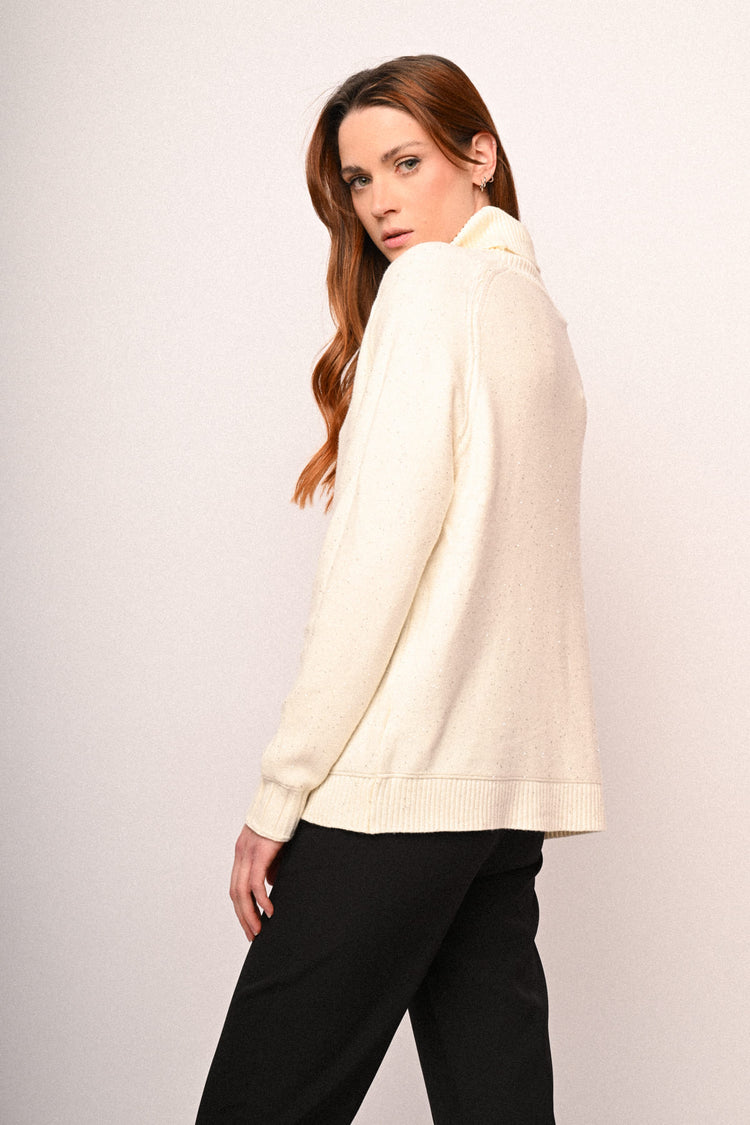 All-over mini sequin turtleneck