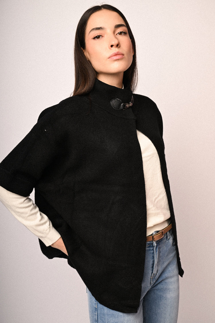 Frog high-collar cape
