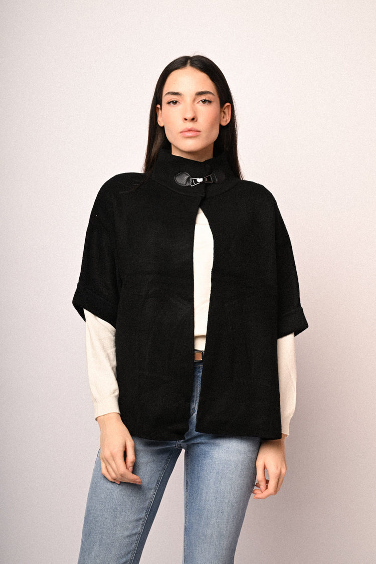 Frog high-collar cape