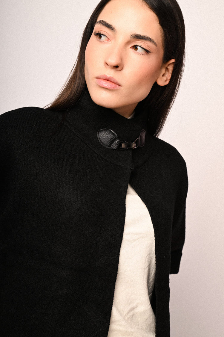 Frog high-collar cape