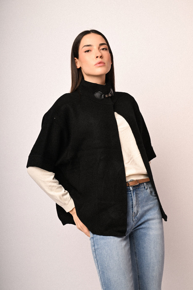 Frog high-collar cape