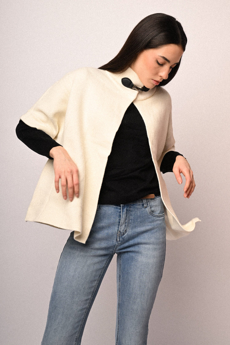 Frog high-collar cape